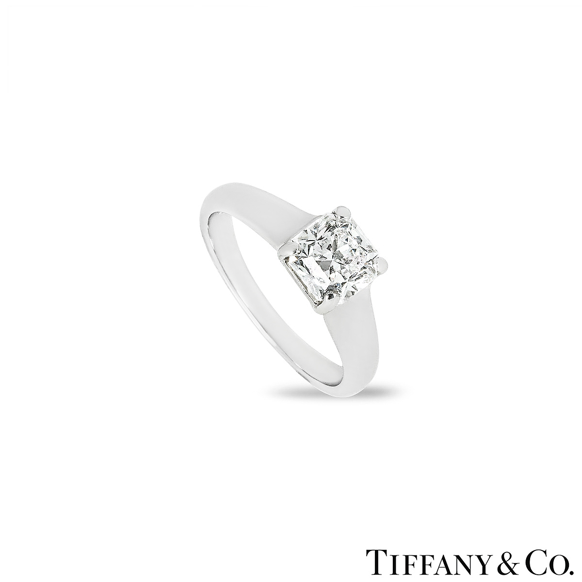 Tiffany & Co. Platinum Lucida Cut Diamond Ring 1.52ct G/VVS1 Tiffany & Co. Platinum Lucida Cut Diamond Ring 1.52ct G/VVS1